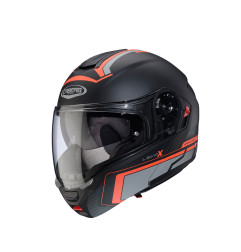 CABERG KASK SZCZĘKOWY FLIP-UP MODEL LEVO X ELITE KOLOR CZARNY MAT/SZARY/CZERWONY FLUO ROZMIAR XL (PINLOCK W ZESTAWIE)