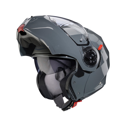 CABERG KASK SZCZĘKOWY FLIP-UP MODEL DUKE EVO SOLID KOLOR SZARY POŁYSK ROZMIAR L (PINLOCK W ZESTAWIE)