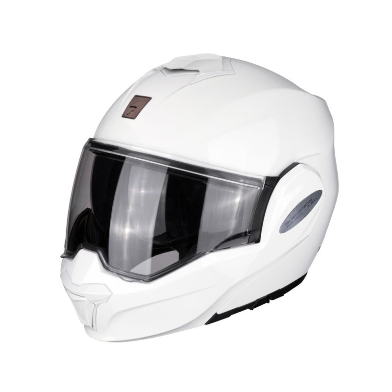 SCORPION KASK SZCZĘKOWY (SZCZĘKA DO TYŁU) EXO-TECH SOLID KOLOR BIAŁY ROZMIAR XL