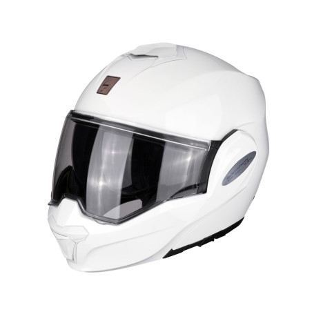 SCORPION KASK SZCZĘKOWY (SZCZĘKA DO TYŁU) EXO-TECH SOLID KOLOR BIAŁY ROZMIAR XL