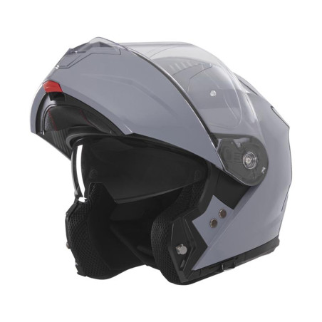 NOX KASK SZCZĘKOWY (FLIP-UP) Z BLENDĄ N968 SOLID KOLOR SZARY POŁYSK ROZMIAR M