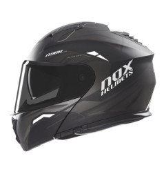 NOX PROMOCJA KASK SZCZĘKOWY (FLIP-UP) Z BLENDĄ N968 ULTRA KOLOR CZARNY/BIAŁY MAT ROZMIAR XL
