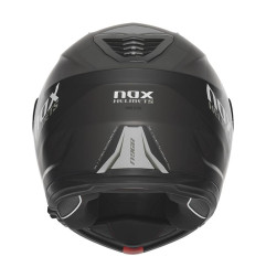 NOX PROMOCJA KASK SZCZĘKOWY (FLIP-UP) Z BLENDĄ N968 ULTRA KOLOR CZARNY/TYTANOWY MAT ROZMIAR XXL