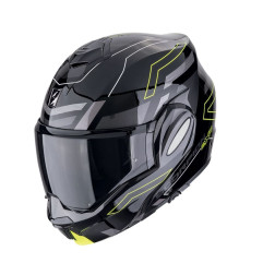 SCORPION KASK SZCZĘKOWY (SZCZĘKA DO TYŁU) EXO-TECH EVO CONQUER BLACK/NEON YELLOW KOLOR CZARNY/ŻÓŁTY FLUO ROZMIAR XL