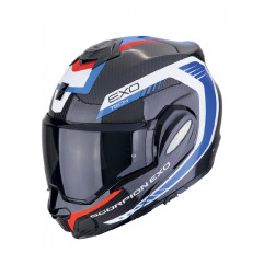 SCORPION KASK SZCZĘKOWY (SZCZĘKA DO TYŁU) EXO-TECH CARBON COSY BLACK/BLUE/RED KOLOR CZARNY/NIEBIESKI/CZERWONY ROZMIAR M