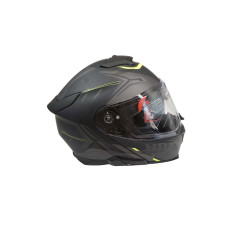 NOX PROMOCJA KASK SZCZĘKOWY (FLIP-UP) Z BLENDĄ N967 SYNCHRO KOLOR CZARNY/ŻÓŁTY FLUO/SZARY MAT ROZMIAR S - drobne rysy na kasku