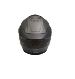 NOX PROMOCJA KASK SZCZĘKOWY (FLIP-UP) Z BLENDĄ N967 SYNCHRO KOLOR CZARNY/ŻÓŁTY FLUO/SZARY MAT ROZMIAR S - drobne rysy na kasku