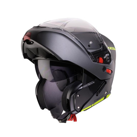 CABERG KASK SZCZĘKOWY FLIP-UP MODEL HORUS X RAY CZARNY MAT/SZARY/ŻÓŁTY FLUO ROZMIAR XL