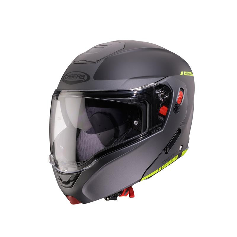 CABERG KASK SZCZĘKOWY FLIP-UP MODEL HORUS X RAY CZARNY MAT/SZARY/ŻÓŁTY FLUO ROZMIAR L