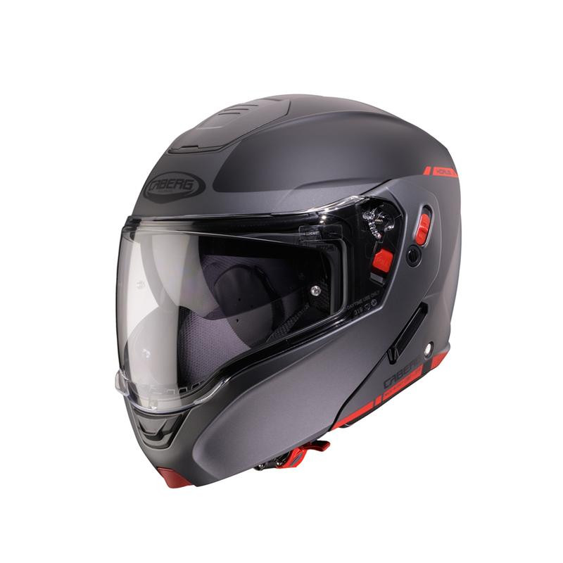 CABERG KASK SZCZĘKOWY FLIP-UP MODEL HORUS X RAY CZARNY MAT/SZARY/CZERWONY FLUO ROZMIAR XL