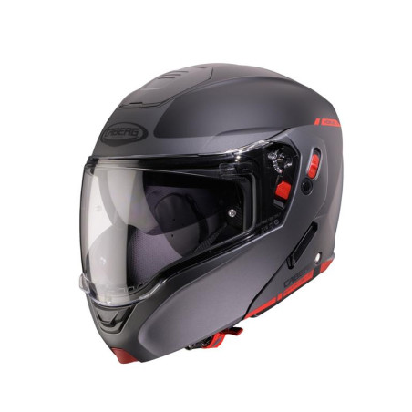CABERG KASK SZCZĘKOWY FLIP-UP MODEL HORUS X RAY CZARNY MAT/SZARY/CZERWONY FLUO ROZMIAR XL