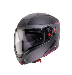 CABERG KASK SZCZĘKOWY FLIP-UP MODEL HORUS X RAY CZARNY MAT/SZARY/FUKSJA (INTENSYWNY ODCIEŃ RÓŻOWEGO) ROZMIAR M