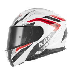 NOX KASK SZCZĘKOWY (FLIP-UP) Z BLENDĄ N968 SHIFT KOLOR CZARNY/CZERWONY/BIAŁY ROZMIAR M