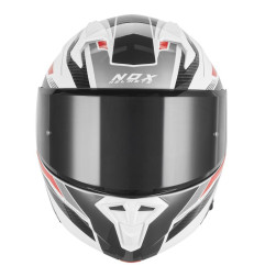 NOX KASK SZCZĘKOWY (FLIP-UP) Z BLENDĄ N968 SHIFT KOLOR CZARNY/CZERWONY/BIAŁY ROZMIAR M
