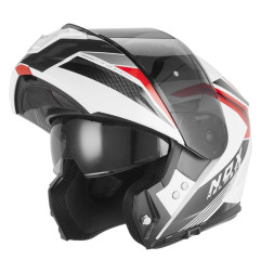NOX KASK SZCZĘKOWY (FLIP-UP) Z BLENDĄ N968 SHIFT KOLOR CZARNY/CZERWONY/BIAŁY ROZMIAR XL