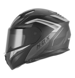 NOX KASK SZCZĘKOWY (FLIP-UP) Z BLENDĄ N968 SHIFT KOLOR CZARNY/SREBRNY MAT ROZMIAR XL