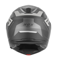 NOX KASK SZCZĘKOWY (FLIP-UP) Z BLENDĄ N968 SHIFT KOLOR CZARNY/SREBRNY MAT ROZMIAR XL