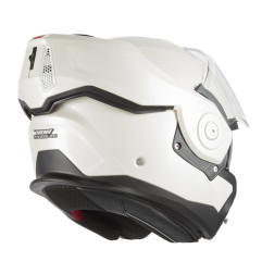 NOX PREMIUM KASK SZCZĘKOWY FLIP-BACK (SZCZĘKA DO TYŁU) Z BLENDĄ SPINNER KOLOR BIAŁY POŁYSK ROZMIAR S