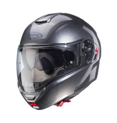 CABERG PROMOCJA KASK SZCZĘKOWY FLIP-UP MODEL LEVO X SOLID KOLOR SZARY METALIK ROZMIAR L (PINLOCK W ZESTAWIE)
