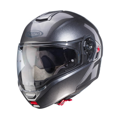 CABERG PROMOCJA KASK SZCZĘKOWY FLIP-UP MODEL LEVO X SOLID KOLOR SZARY METALIK ROZMIAR L (PINLOCK W ZESTAWIE)
