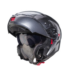 CABERG PROMOCJA KASK SZCZĘKOWY FLIP-UP MODEL LEVO X SOLID KOLOR SZARY METALIK ROZMIAR M (PINLOCK W ZESTAWIE)