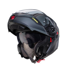 CABERG WYPRZEDAZ KASK SZCZĘKOWY FLIP-UP MODEL LEVO X MANTA KOLOR CZARNY MAT/SZARY/ŻÓŁTY FLUO ROZMIAR S (PINLOCK W ZESTAWIE)