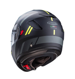CABERG WYPRZEDAZ KASK SZCZĘKOWY FLIP-UP MODEL LEVO X MANTA KOLOR CZARNY MAT/SZARY/ŻÓŁTY FLUO ROZMIAR S (PINLOCK W ZESTAWIE)