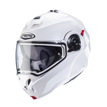 CABERG KASK SZCZĘKOWY FLIP-UP MODEL DUKE EVO SOLID KOLOR BIAŁY POŁYSK ROZMIAR M (PINLOCK W ZESTAWIE)