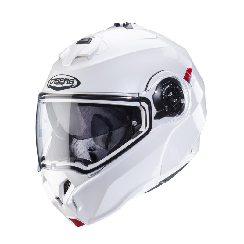 CABERG KASK SZCZĘKOWY FLIP-UP MODEL DUKE EVO SOLID KOLOR BIAŁY POŁYSK ROZMIAR L (PINLOCK W ZESTAWIE)