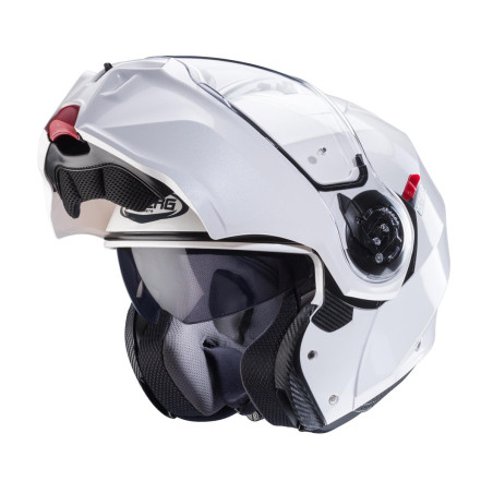CABERG KASK SZCZĘKOWY FLIP-UP MODEL DUKE EVO SOLID KOLOR BIAŁY POŁYSK ROZMIAR XL (PINLOCK W ZESTAWIE)