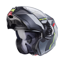 CABERG KASK SZCZĘKOWY FLIP-UP MODEL DUKE EVO MOVE KOLOR SZARY MAT/CZARNY/ŻÓŁTY FLUO ROZMIAR S (PINLOCK W ZESTAWIE)