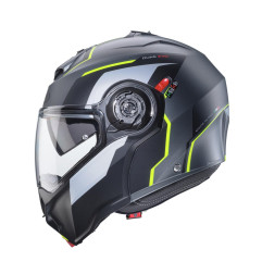 CABERG KASK SZCZĘKOWY FLIP-UP MODEL DUKE EVO MOVE KOLOR SZARY MAT/CZARNY/ŻÓŁTY FLUO ROZMIAR M (PINLOCK W ZESTAWIE)