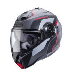 CABERG KASK SZCZĘKOWY FLIP-UP MODEL DUKE EVO MOVE KOLOR SZARY MAT/CZARNY/CZERWONY ROZMIAR M (PINLOCK W ZESTAWIE)