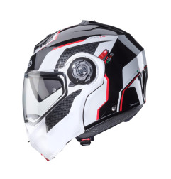 CABERG PROMOCJA KASK SZCZĘKOWY FLIP-UP MODEL DUKE EVO MOVE KOLOR CZARNY/BIAŁY/CZERWONY ROZMIAR S (PINLOCK W ZESTAWIE)