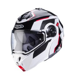 CABERG PROMOCJA KASK SZCZĘKOWY FLIP-UP MODEL DUKE EVO MOVE KOLOR CZARNY/BIAŁY/CZERWONY ROZMIAR XL (PINLOCK W ZESTAWIE)