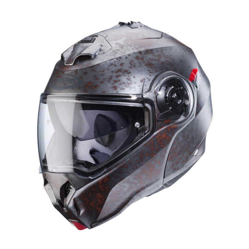 CABERG PROMOCJA KASK SZCZĘKOWY FLIP-UP MODEL DUKE EVO RUSTY KOLOR SZARY/RDZAWY ROZMIAR XL (PINLOCK W ZESTAWIE)
