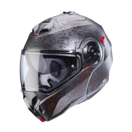 CABERG PROMOCJA KASK SZCZĘKOWY FLIP-UP MODEL DUKE EVO RUSTY KOLOR SZARY/RDZAWY ROZMIAR XL (PINLOCK W ZESTAWIE)