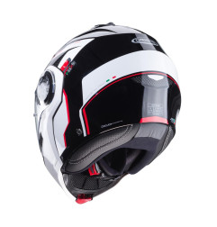 CABERG PROMOCJA KASK SZCZĘKOWY FLIP-UP MODEL DUKE EVO MOVE KOLOR CZARNY/BIAŁY/CZERWONY ROZMIAR XL (PINLOCK W ZESTAWIE)