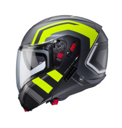 CABERG PROMOCJA KASK SZCZĘKOWY FLIP-UP MODEL HORUS X ROAD KOLOR SZARY MAT/CZARNY/ŻÓŁTY FLUO ROZMIAR S (PINLOCK W ZESTAWIE)
