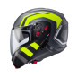 CABERG PROMOCJA KASK SZCZĘKOWY FLIP-UP MODEL HORUS X ROAD KOLOR SZARY MAT/CZARNY/ŻÓŁTY FLUO ROZMIAR XL (PINLOCK W ZESTAWIE)