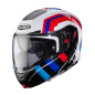 CABERG PROMOCJA KASK SZCZĘKOWY FLIP-UP MODEL HORUS X ROAD KOLOR BIAŁY/CZARNY/CZERWONY/NIEBIESKI ROZMIAR M (PINLOCK W ZESTAWIE)