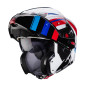 CABERG PROMOCJA KASK SZCZĘKOWY FLIP-UP MODEL HORUS X ROAD KOLOR BIAŁY/CZARNY/CZERWONY/NIEBIESKI ROZMIAR M (PINLOCK W ZESTAWIE)