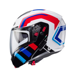 CABERG PROMOCJA KASK SZCZĘKOWY FLIP-UP MODEL HORUS X ROAD KOLOR BIAŁY/CZARNY/CZERWONY/NIEBIESKI ROZMIAR M (PINLOCK W ZESTAWIE)