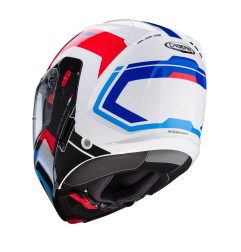 CABERG PROMOCJA KASK SZCZĘKOWY FLIP-UP MODEL HORUS X ROAD KOLOR BIAŁY/CZARNY/CZERWONY/NIEBIESKI ROZMIAR M (PINLOCK W ZESTAWIE)