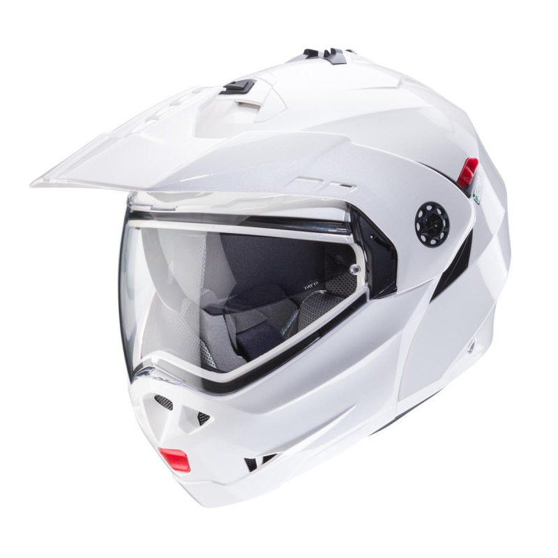 CABERG KASK SZCZĘKOWY FLIP-UP ENDURO MODEL TOURMAX X SOLID KOLOR BIAŁY POŁYSK ROZMIAR L (PINLOCK W ZESTAWIE)
