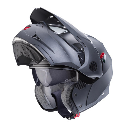 CABERG KASK SZCZĘKOWY FLIP-UP ENDURO MODEL TOURMAX X SOLID KOLOR SZARY MAT - GUNMETAL ROZMIAR XL (PINLOCK W ZESTAWIE)