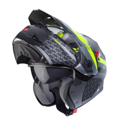 CABERG KASK SZCZĘKOWY FLIP-UP ENDURO MODEL TOURMAX X SARABE KOLOR SZARY MAT/CZARNY/ŻÓŁTY FLUO ROZMIAR L (PINLOCK W ZESTAWIE)
