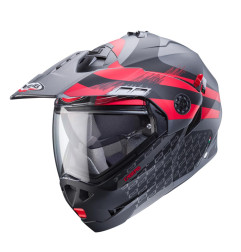 CABERG KASK SZCZĘKOWY FLIP-UP ENDURO MODEL TOURMAX X SARABE KOLOR SZARY MAT/CZARNY/CZERWONY ROZMIAR M (PINLOCK W ZESTAWIE)