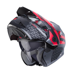 CABERG KASK SZCZĘKOWY FLIP-UP ENDURO MODEL TOURMAX X SARABE KOLOR SZARY MAT/CZARNY/CZERWONY ROZMIAR M (PINLOCK W ZESTAWIE)