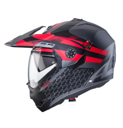 CABERG KASK SZCZĘKOWY FLIP-UP ENDURO MODEL TOURMAX X SARABE KOLOR SZARY MAT/CZARNY/CZERWONY ROZMIAR M (PINLOCK W ZESTAWIE)